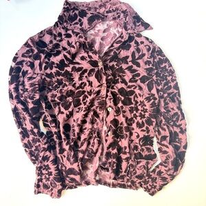 Y2K Astuces Mauve Floral Long Sleeve, 2
